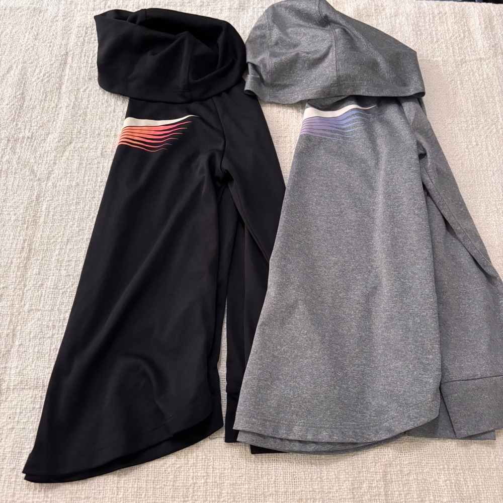 Nike Girls Dri-FIT Hoodie Lot of 2 Black Grey Swoosh Graphic Size 6X 6-7 Yrs